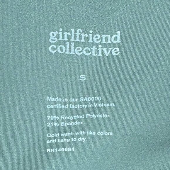 Girlfriend Collective Sports Bra Dark Green Size Small - Picture 10 of 11